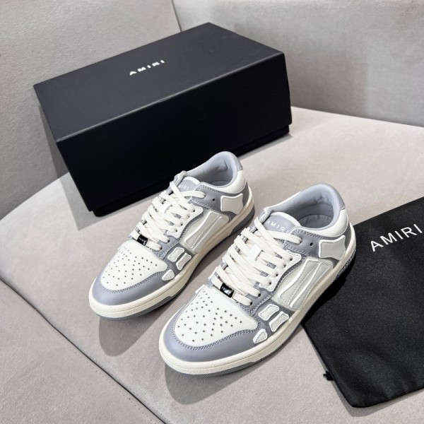 Amiri Skel Low Top Sneakers - White - Grey ASNK-008