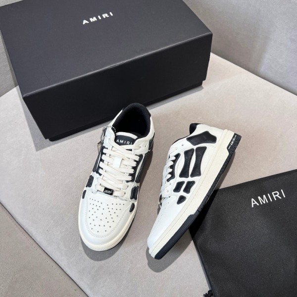 Amiri Skel Low Top Sneakers - Black - White ASNK-009