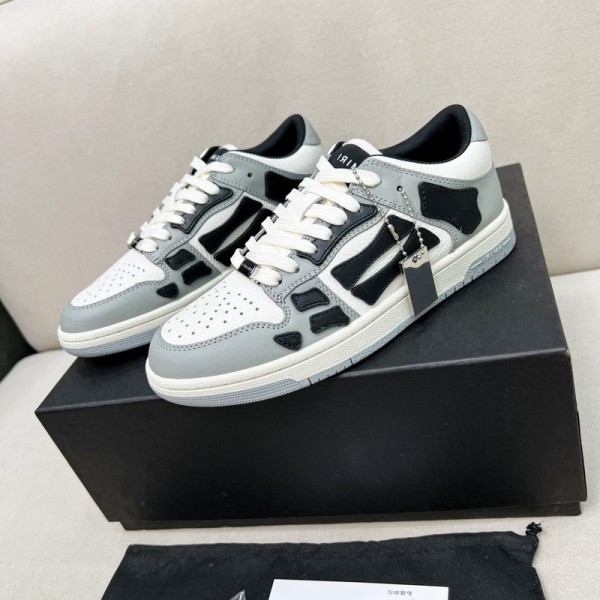 Amiri Skel Low Top Sneakers - Grey - Black - White  ASNK-014