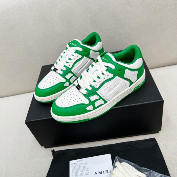 Amiri Skel Low Top Sneakers - White - Green ASNK-013
