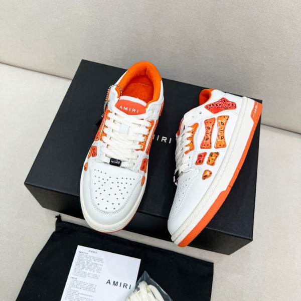 Amiri Skel Low Top Sneakers - Orange - White ASNK-018