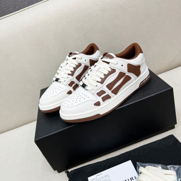 Amiri Skel Low Top Sneakers - Brown - White ASNK-020