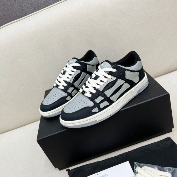 Amiri Skel Low Top Sneakers - Grey - Black ASNK-016