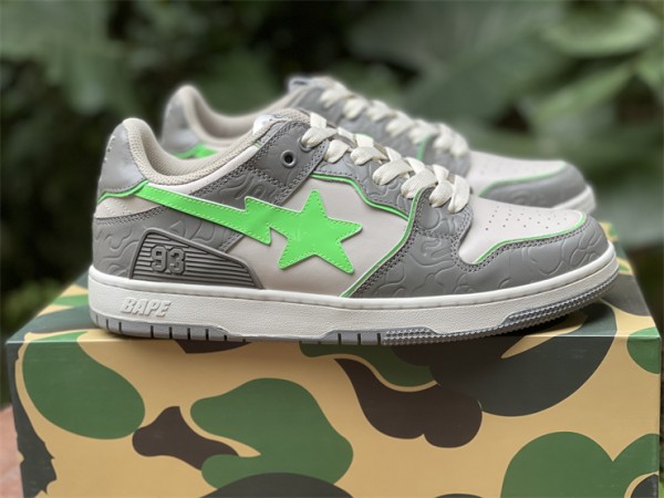 A Bathing Ape Bape SK8 Sta Grey Green 
