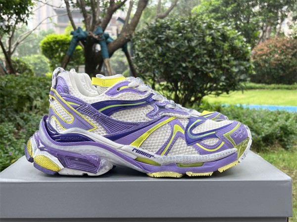 Balenciaga Runner 2.0 Trainers - Purple Yellow White BGRN2-006