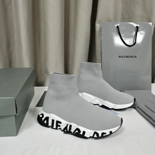 Balenciaga Graffiti Speed Sneaker Grey Black BLSS-007