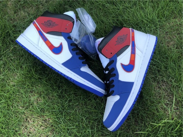 Air Jordan 1 Mid Multi-Color Swoosh 