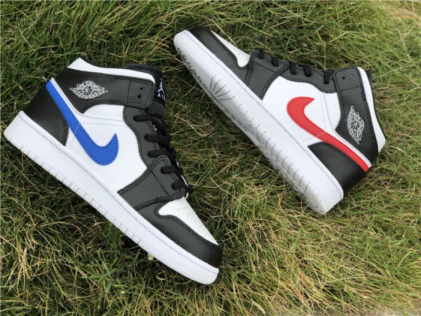 Air Jordan 1 Mid Multi-Color Swoosh (GS)