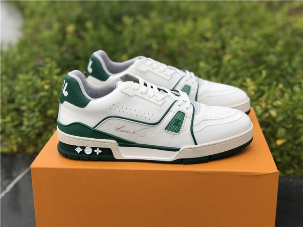 Louis Vuitton LV Trainer Sneaker Low White Green 