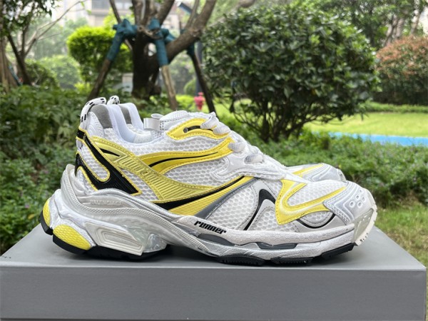 Balenciaga Runner 2.0 Trainers - Silver Yellow Black 