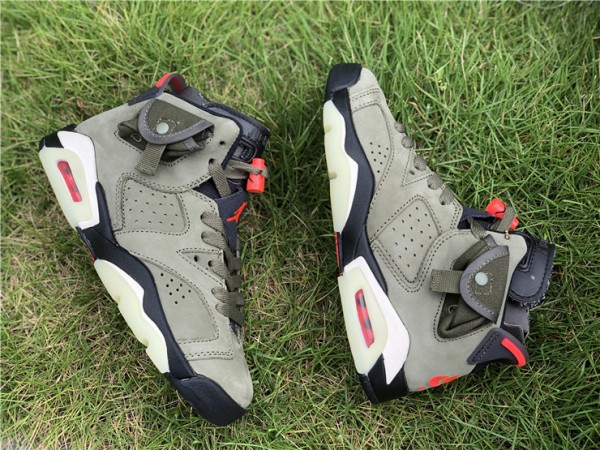 Travis Scott X Air Jordan 6 Retro Cactus Jack 'OliveBlack-Sail '