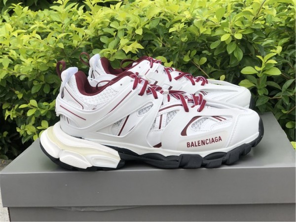 Balenciaga Track Sneaker White Burgundy  