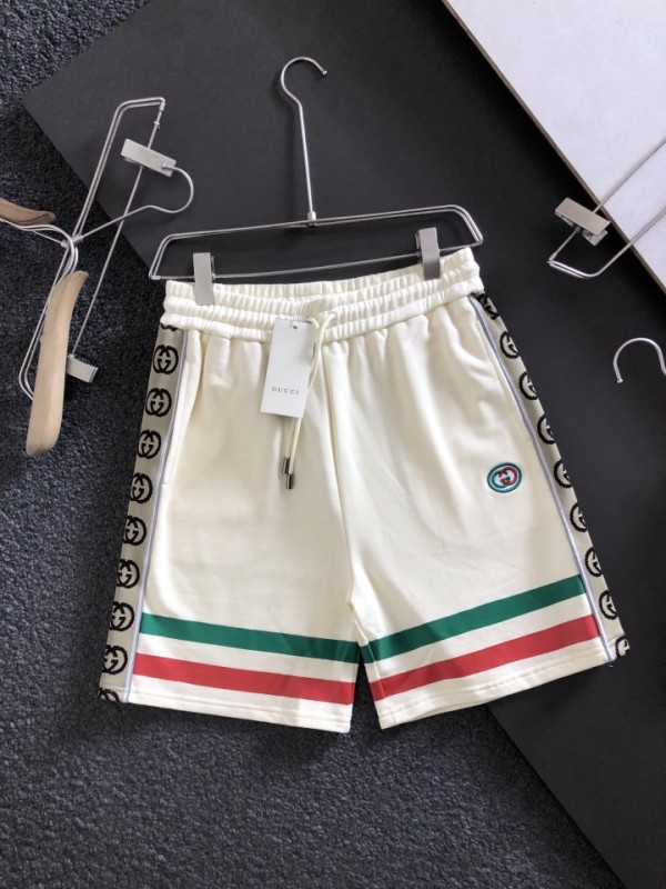 Gucci luminous knitted stitched green shorts