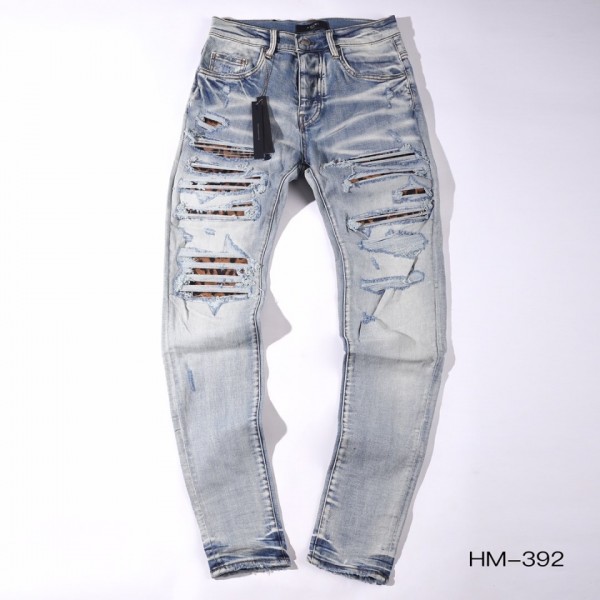 Amiri Plaid Trasher Skinny Jeans