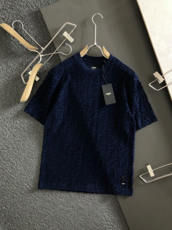 Fendi  short sleeves short T - Blue / White Cream