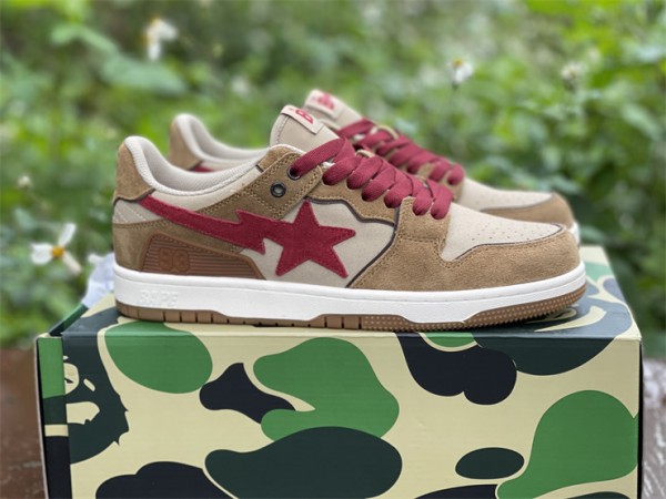 A Bathing Ape Sk8 Sta Wheat Red 