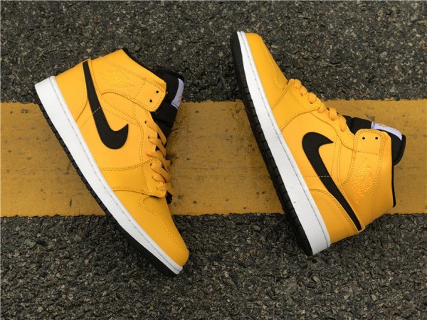Air Jordan 1 Mid University Gold Black