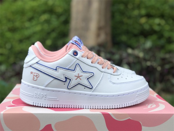 A Bathing Ape Bape Sta Baby White Pink 