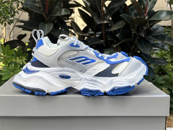 Balenciaga Cargo Trainers in blue and white microfiber and mesh BLCRTR-005
