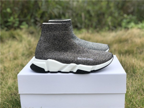 Balenciaga Speed Trainers Sneaker Silver Grey 
