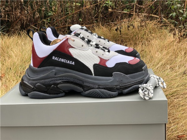 Balenciaga Triple S Clear Sole White Red Black 