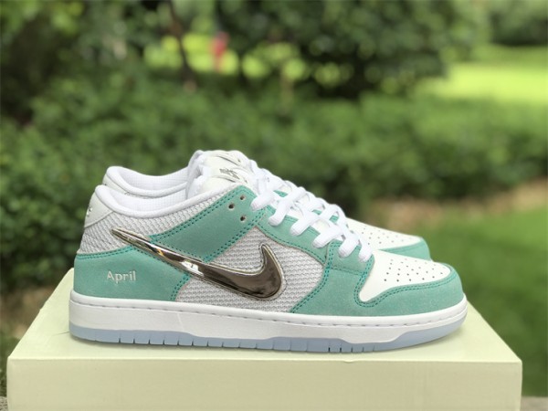 April Skateboards x Nike SB Dunk Low Blue White Silver 