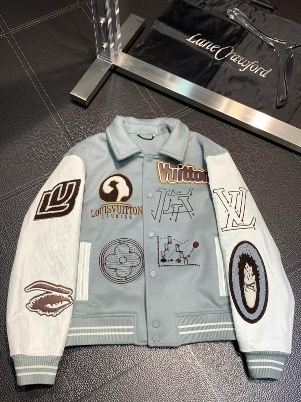 LV Varsity Leather Blouson Jacket