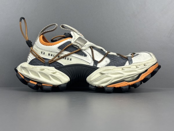 Balenciaga Hike Trainers in beige and orange mesh, polyurethane and polyester
