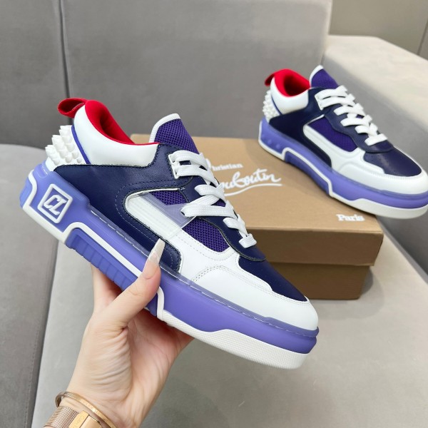 Louboutin Astroloubi leather sneakers in White Purple LBTASTR-005