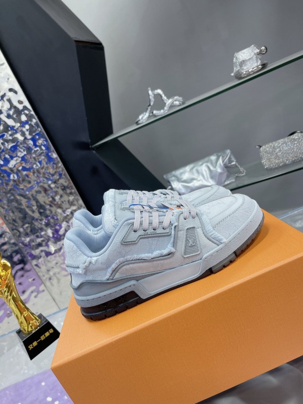 LV Trainer Monogram Denim Sneaker - Light Blue LV-TR054