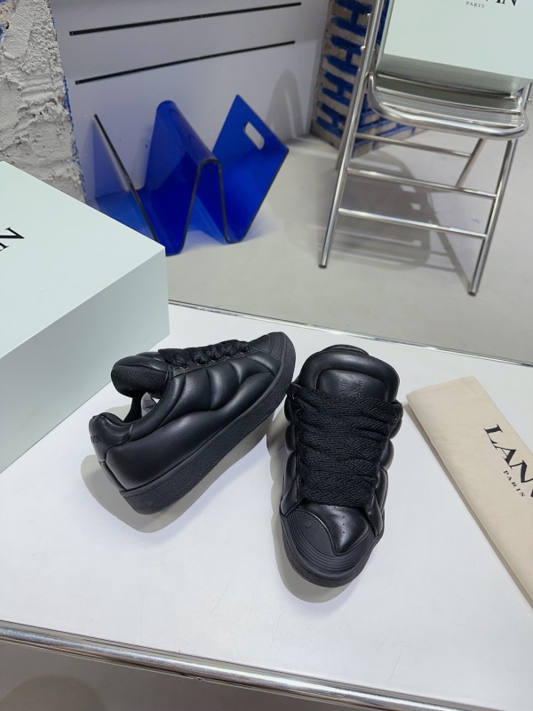 Lanvin Baskets Curb XL en cuir - Black 