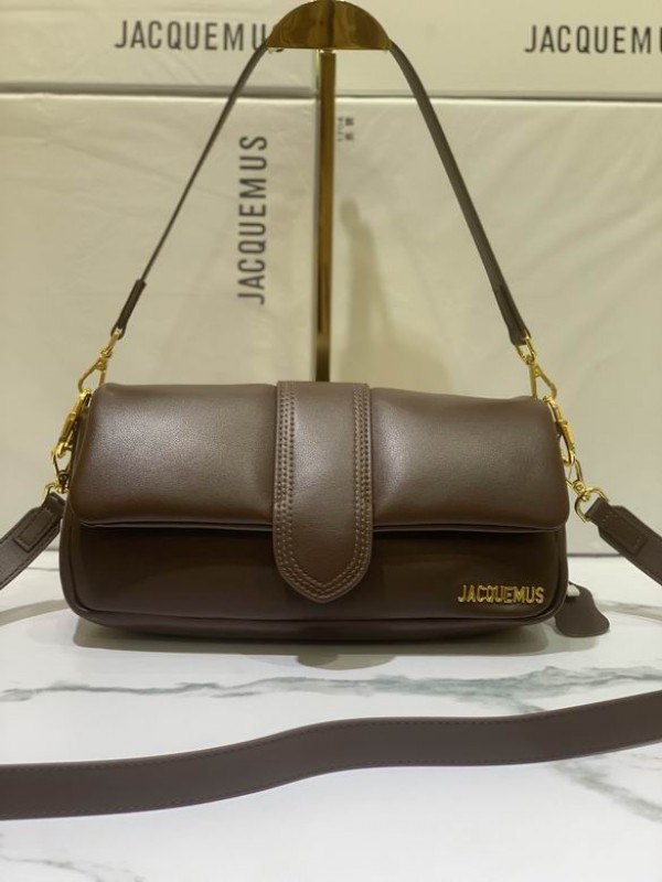 Jacquemus Le Bambinou Dark Brown Puffed Bag - JQMPB-001