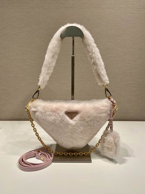 Prada Shearling Leather pouch - Light Pink PRDBG-0016