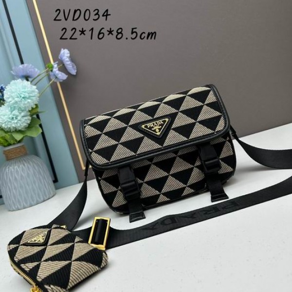 Prada Symbole embroidered messenger bag PRDBG-0008