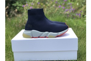 Balenciaga Speed Sneaker NavyWhite-YellowRed 