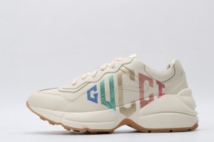 Gucci Rhyton Sneaker White with Rainbow Glitter 