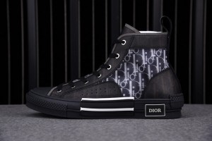 Dior B23 High Top Canvas Oblique Black 