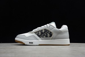 Dior B27  Low Top Calf Perfo Grey - White 