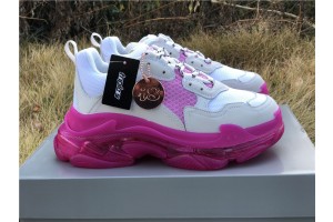 Balenciaga Triple S Clear Sole Trainer White Pink 