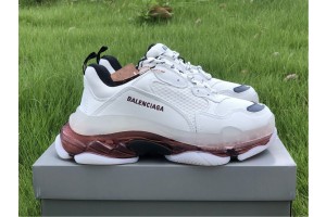 Balenciaga Triple S Clear Sole White Rose Gold 