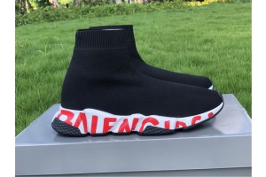 Balenciaga Graffiti Speed Sneaker BlackWhite-Red 