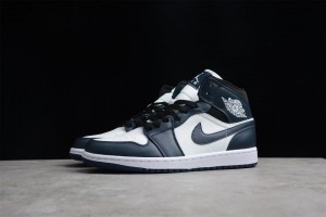 Air Jordan 1 Mid Dark Teal Armory Navy 