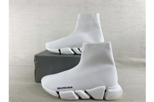 Balenciaga Speed 2.0 Sneaker White Clear Sole  