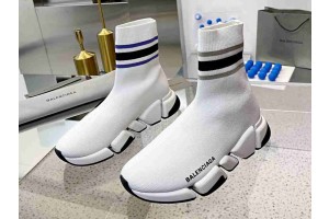 Balenciaga Speed 2.0 Sneaker White with Stripe Wmns 