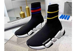 Balenciaga Speed 2.0 Sneaker Black with Stripe 