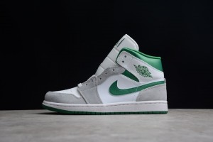 Air Jordan 1 Mid SE Grey Pine Green 