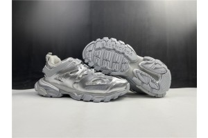 Balenciaga Track Sneakers Metallic Silver   