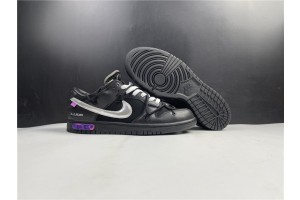 Off-White x Nike Dunk Low The 50 Black Silver 