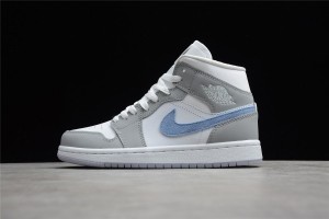 Air Jordan 1 Mid Wolf Grey Aluminum 