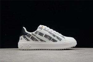 LV Time Out Sneaker WhiteBlack Printed Leather 
